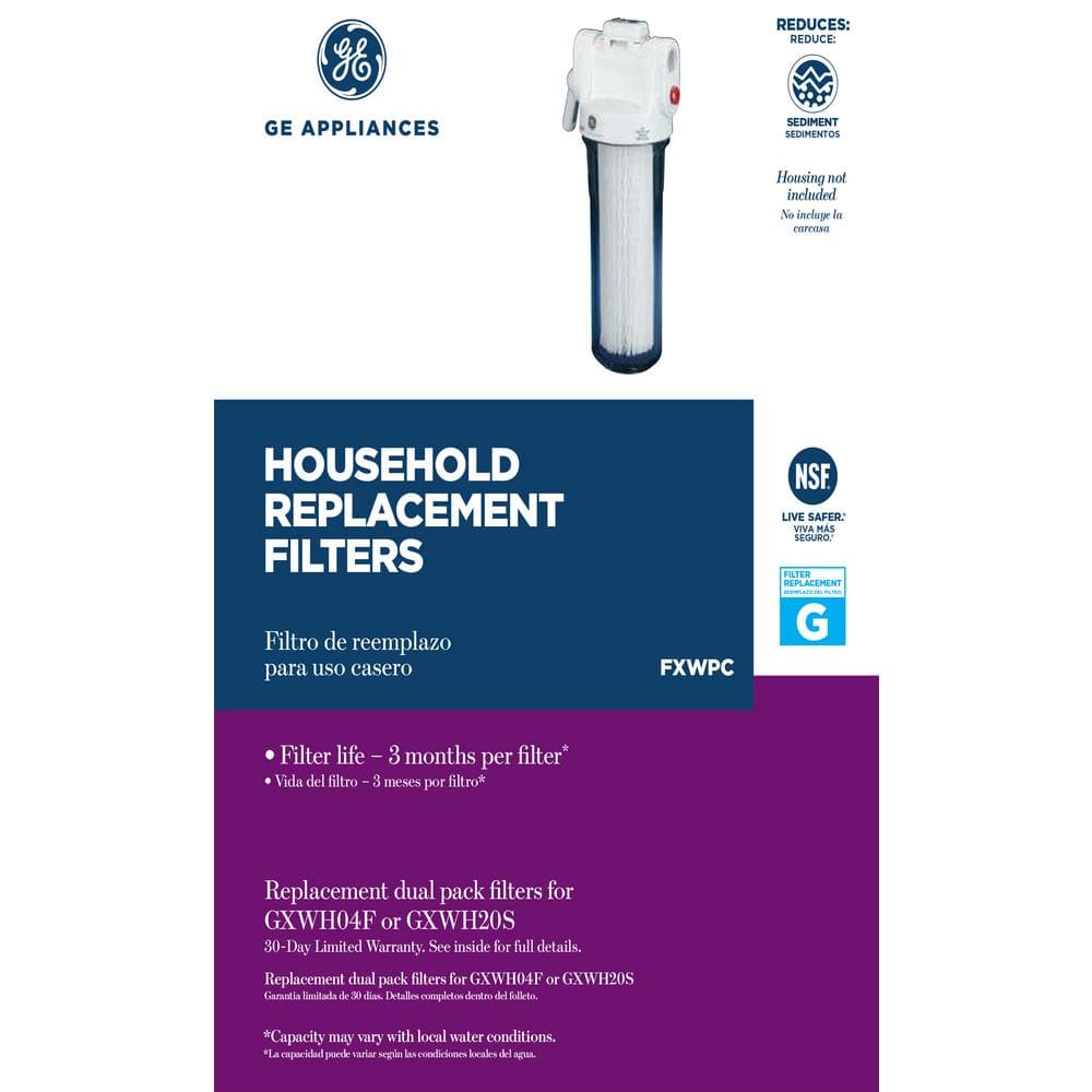GE Whole House Pleated Paper Water Filter Cartridge Set