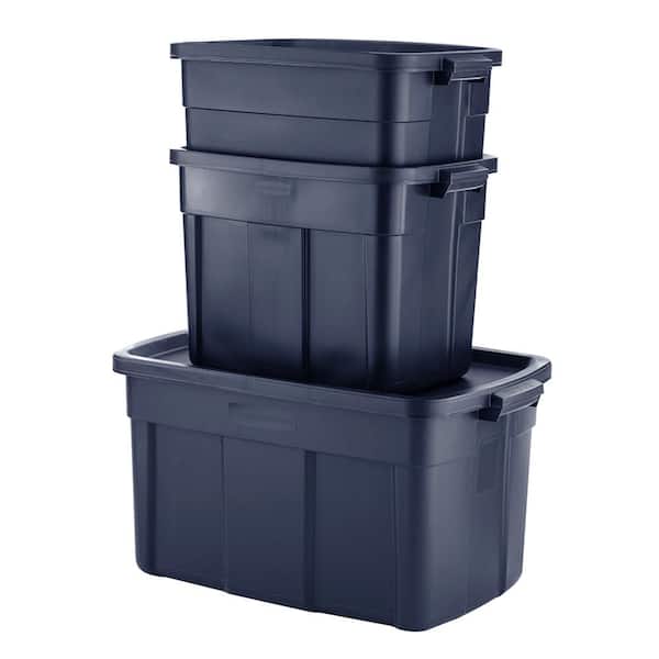HDX 30 Gal. Storage Tote in Ink 2130-4415707 - The Home Depot