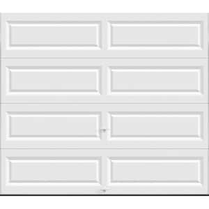 Classic Steel Long Panel 9ft x 7ft Non-Insulated White Garage Door without windows