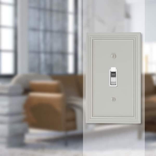 Hallcrest 1 Gang Toggle Metal Wall Plate - Gray