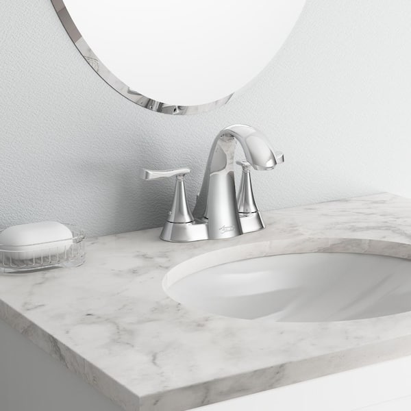 Chatfield 4 in. Centerset 2-Handle Bathroom Faucet in Polished Chrome (Set of 2)