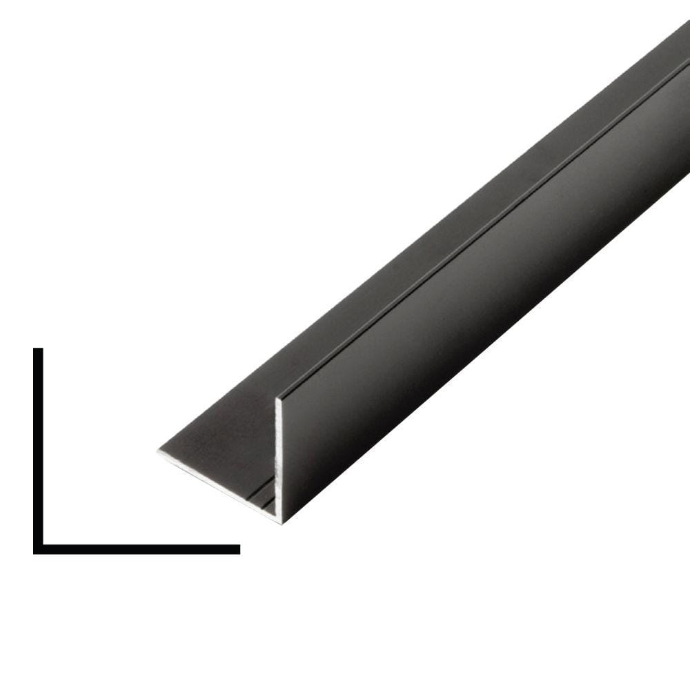 Alexandria Moulding AT 009 1 in. D x 1 in. W x 96 in. L Metal Mira Black  Outside Corner Moulding AT009-AM096C01 - The Home Depot