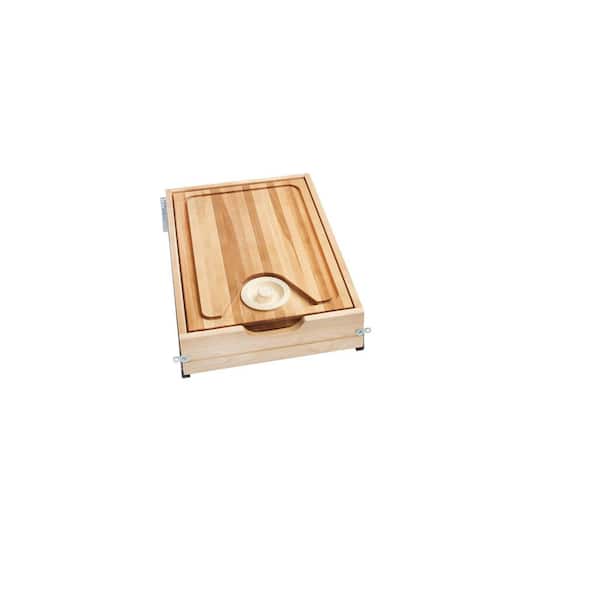 Wood Base Cabinet Cutting Board Drawer Replacement System W/Soft-Close 15.0 in. W x 21.75 in. D x 4.31 in. H