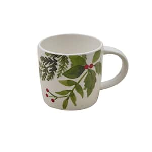 Winterberry 14 oz. Multicolor Ceramic Coffee Mug (Set of 4)