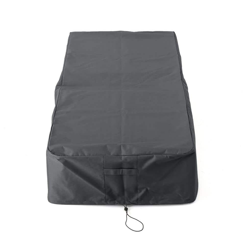 Gray Waterproof Fabric Outdoor Chaise Lounge Cover