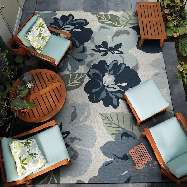 Dolce Novella Grey 9 ft. x 13 ft. Indoor/Outdoor Area Rug