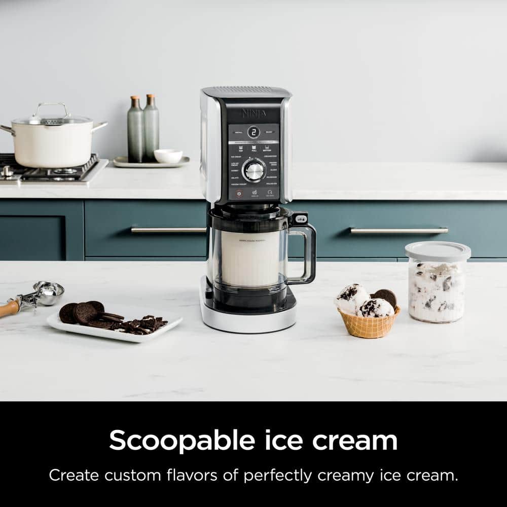 Ninja 0.5qt Silver Stainless Steel Automatic Ice Cream Maker