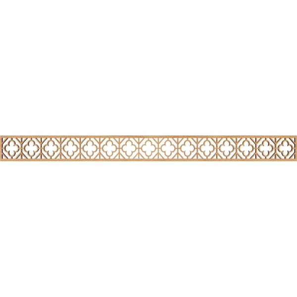 Ekena Millwork Hazelton Fretwork 0.375 in. D x 46.375 in. W x 4 in. L Maple Wood Panel Moulding