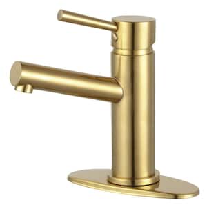 Concord Single Hole Single-Handle Bathroom Faucet in Brushed Brass