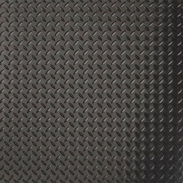 G-Floor Industrial Grade Polyvinyl 9 ft. x 44 ft. Diamond Tread Midnight Black Garage Floor Cover and Protector