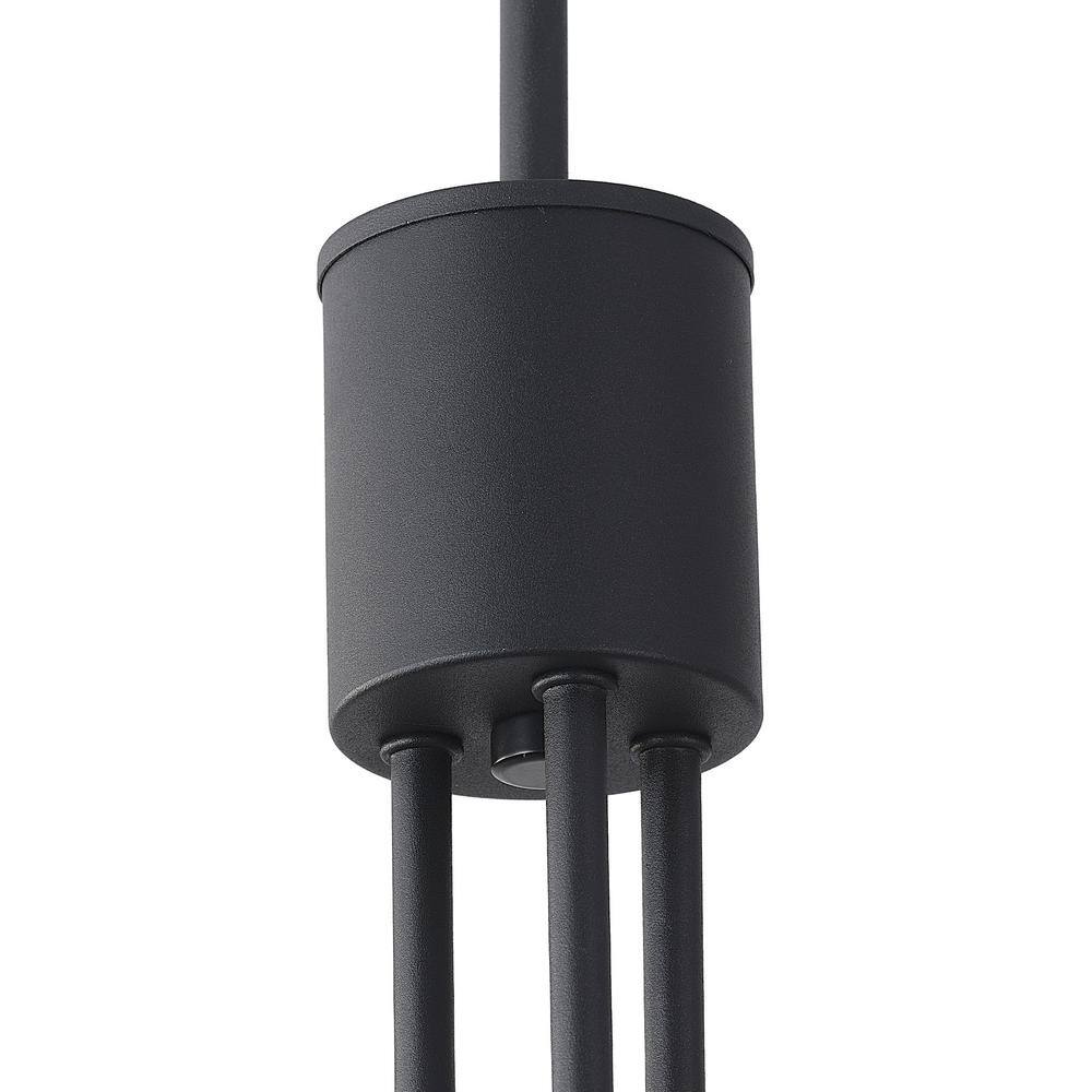 Aiwen Black Metal 6-Light Candle Style Industrial Chandelier
