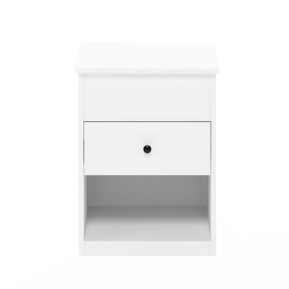 Solid White Jensen Lift-Top Composite Wood Nightstand