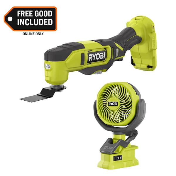 ONE+ 18V Cordless Oscillating Multi-Tool with ONE+ 18V Cordless 4 in. Clamp Fan (Tools Only)