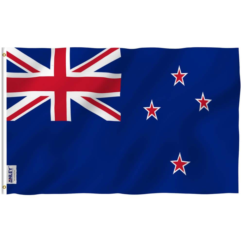 Fly Breeze 3 ft. x 5 ft. Polyester New Zealand Flag 2-Sided Flags Banner wi