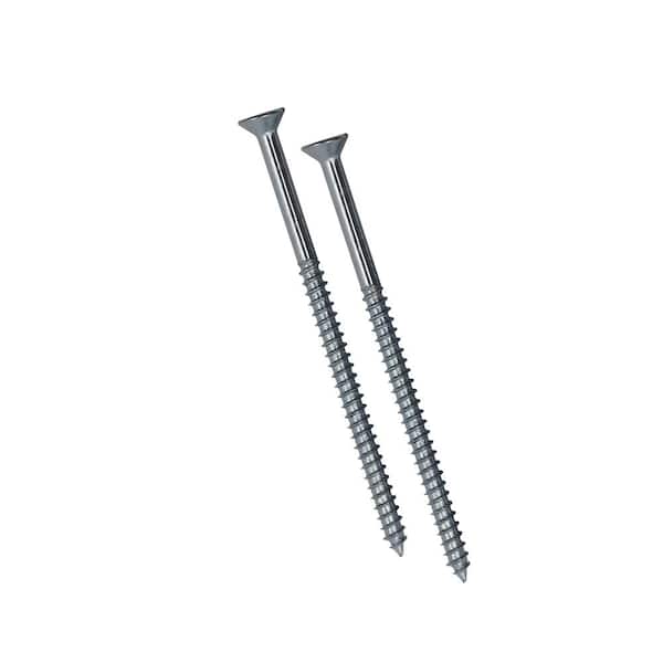 #8 x 3 in. Zinc Plated Phillips Flat Head Wood Screw (2-Pack)