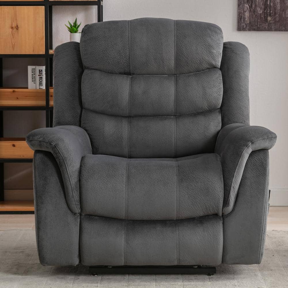 Bestier 41 in. W Grey Oversized Microfiber Power Lift