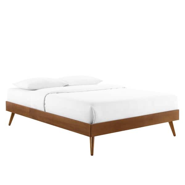 MODWAY Margo in Walnut Queen Wood Platform Bed Frame
