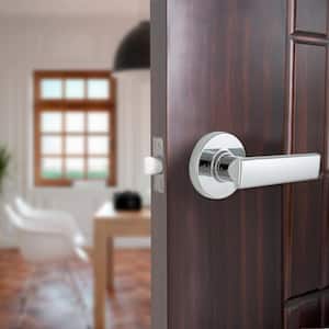 Westwood Bright Chrome Hall/Closet Door Lever with Round Rose