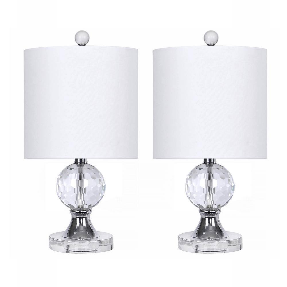 GRANDVIEW GALLERY 18 In Crystal Table Lamp With Chrome Accents And   Chrome W White Grandview Gallery Table Lamps Ca90004c 64 1000 