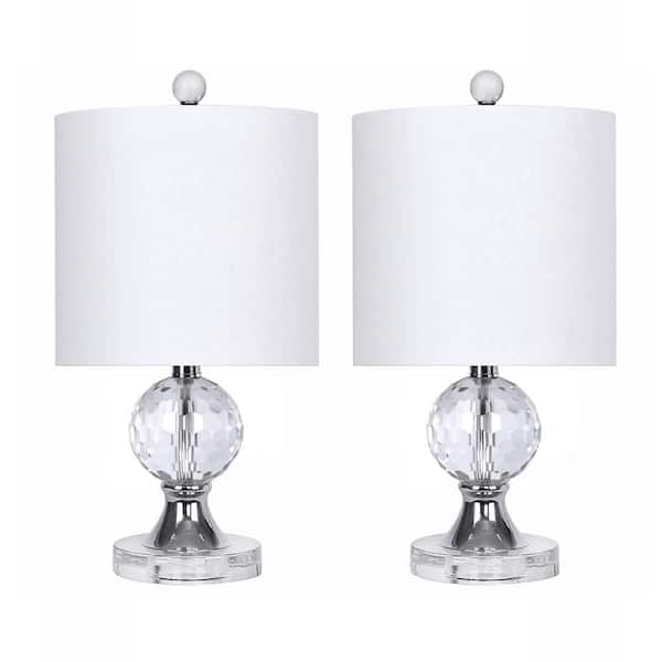 GRANDVIEW GALLERY 18 In Crystal Table Lamp With Chrome Accents And   Grandview Gallery Lamp Sets Ca90004c 64 600 