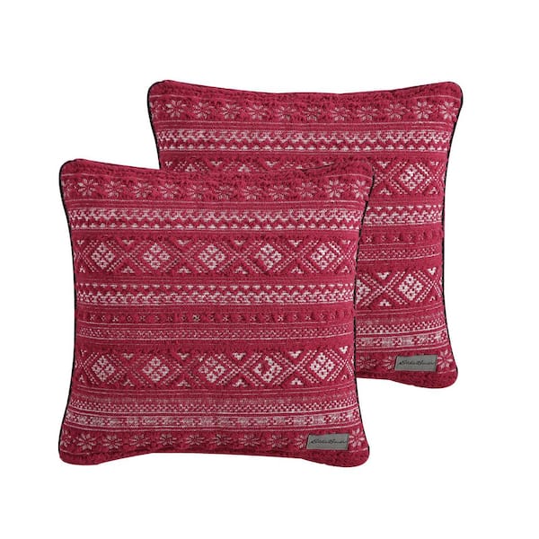 Decorative Throw Pillow Covers Red/Purple/Cream Square (Pillow Core Not  Included)