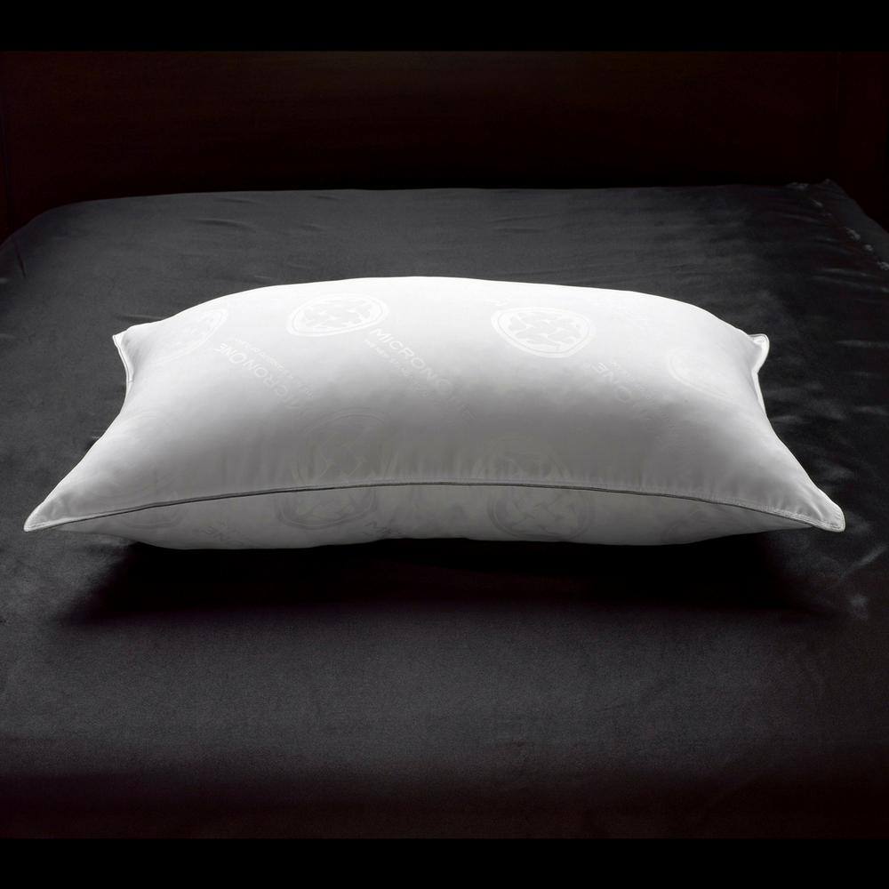 Queen White Hypoallergenic Down Pillow with MicronOne Shell