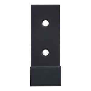 5 in. Matte Black Triple Wall Hook (4-Pack)