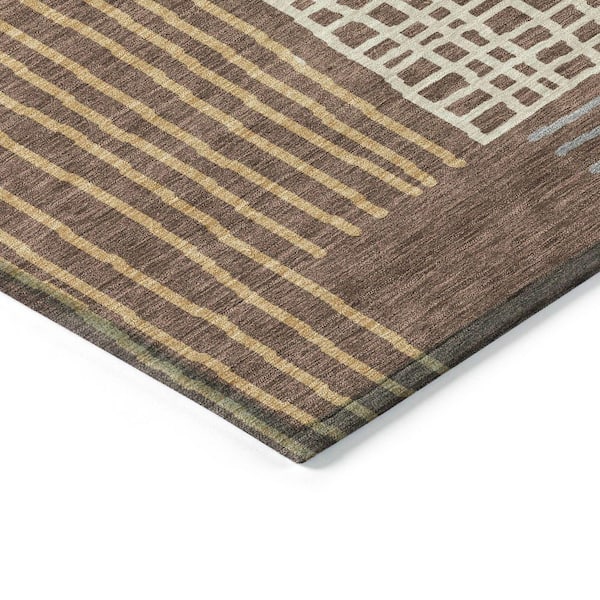 Chantille Machine Washable Indoor/Outdoor Abstract ACN2270 Brown 10 ft. x 14 ft. Area Rug