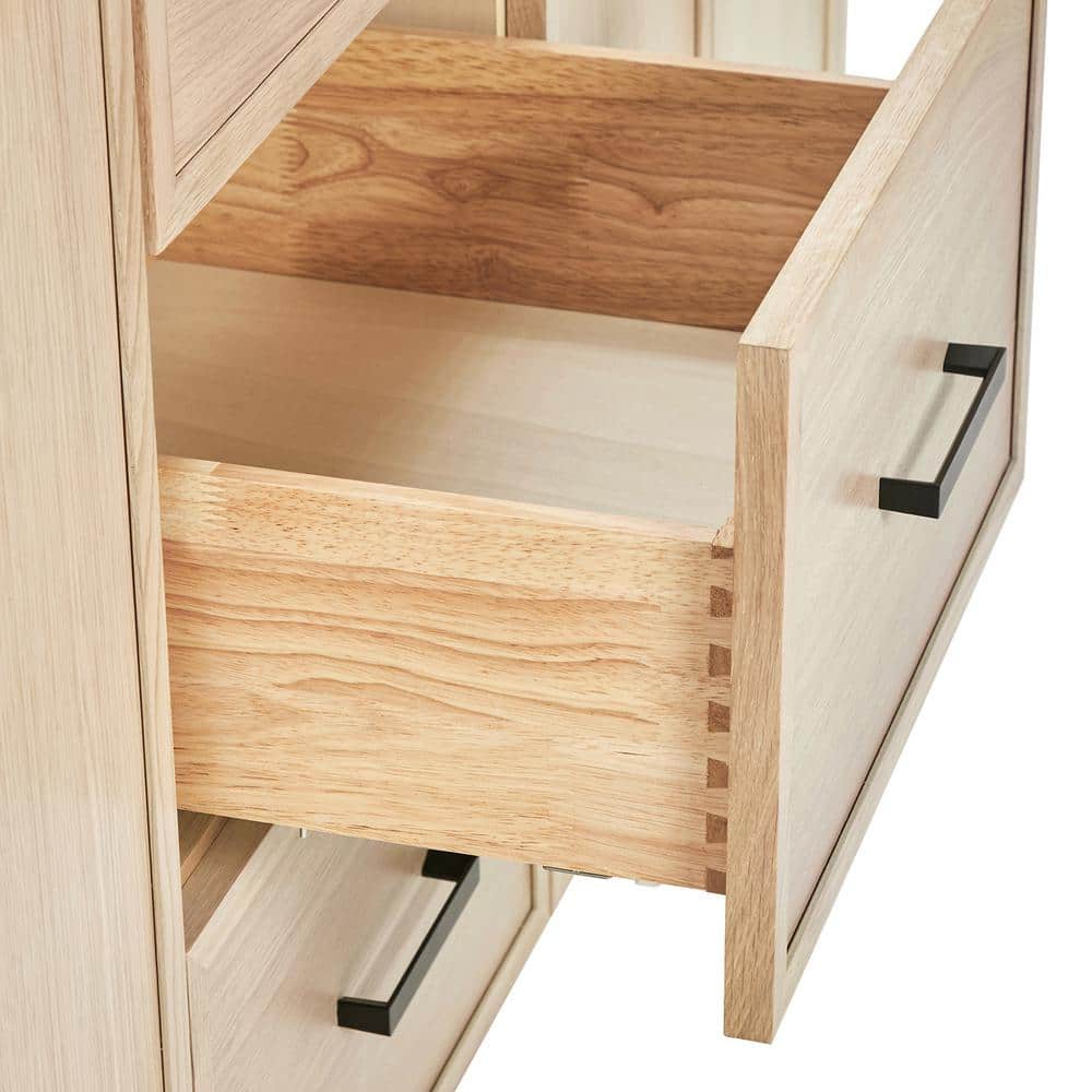 Kelly 73" White Oak Double Sink Vanity with Marble Top