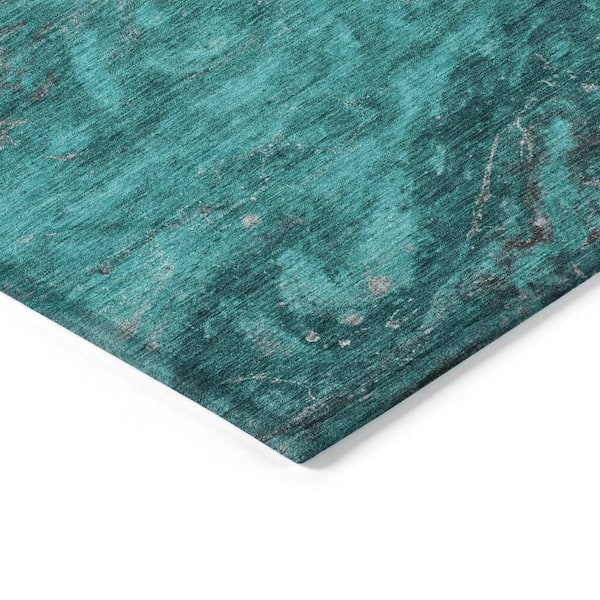 Chantille ACN599 Teal 5 ft. x 7 ft. 6 in. Machine Washable Indoor/Outdoor Geometric Area Rug