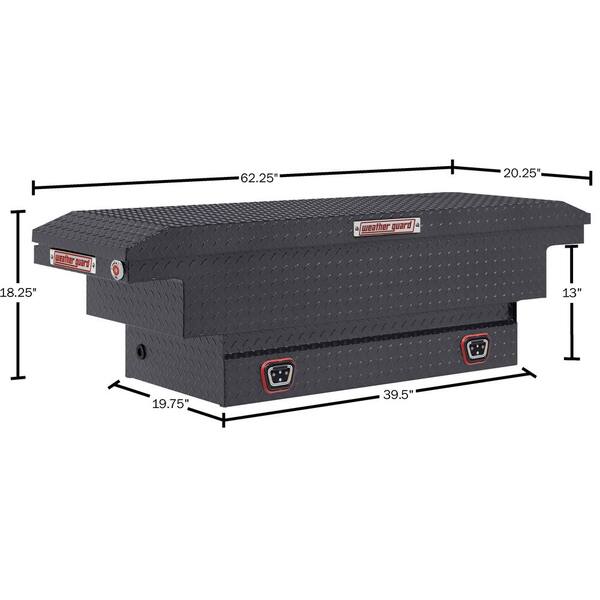 Weather Guard Crossover Truck Tool Box in Aluminum w/ Low-Profile 