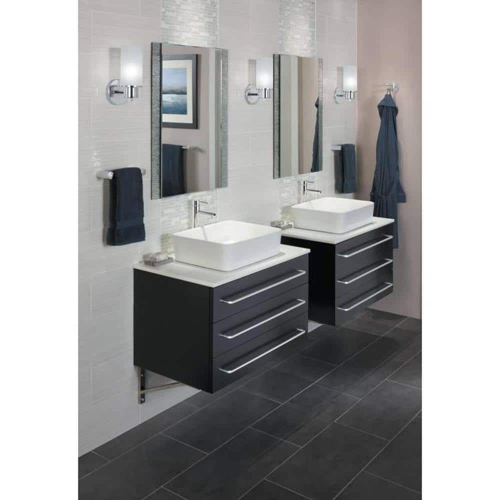 Chrome 18-Inch Modern Wall Mounted Towel Bar