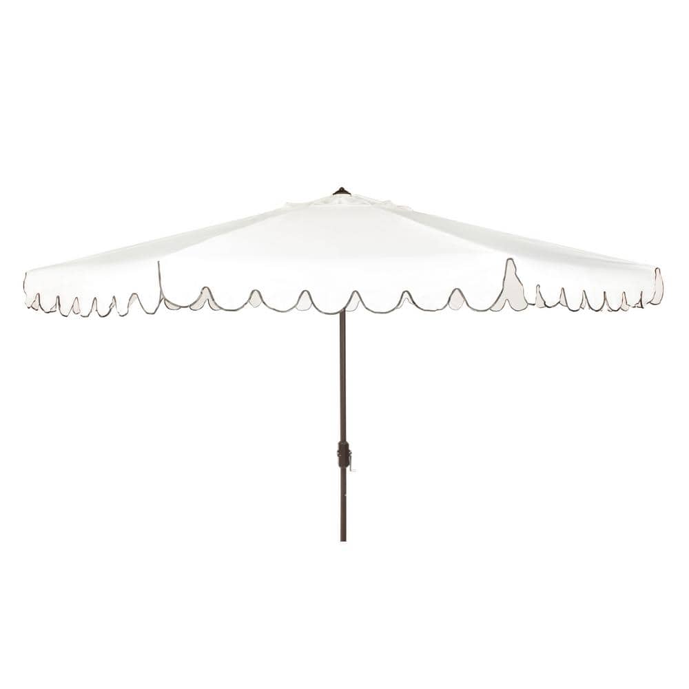 Venice 11-Foot White and Black Aluminum Patio Umbrella