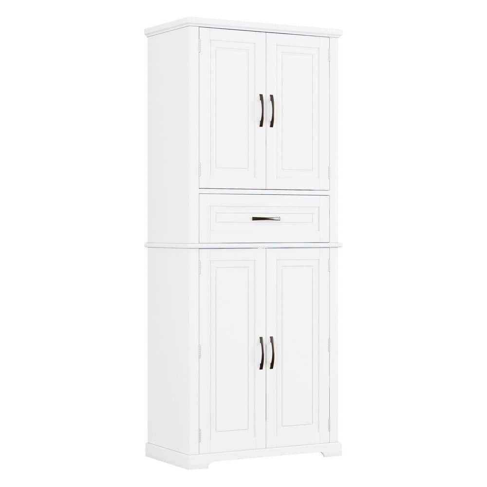 Avex 30 in. W x 16 in. D x 72 in. H White MDF Freestanding Linen Cabinet