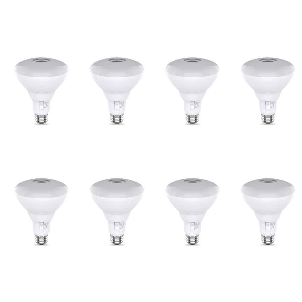 65-Watt Equivalent BR30 Reflector Dimmable Bluetooth Speaker LED Flood Light Bulb Adjustable White (8-Pack) price history on PriceWatchPro