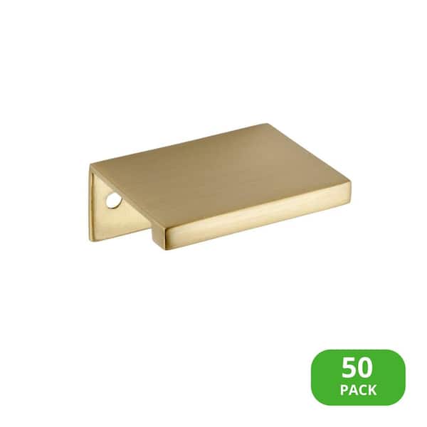 50-Pack Ethan 1-1/2 in. (38 mm) Center-to-Center Satin Brass Edge Drawer Pull