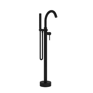 Belanger Single-Handle Freestanding Tub Faucet with Hand Shower in Matte Black