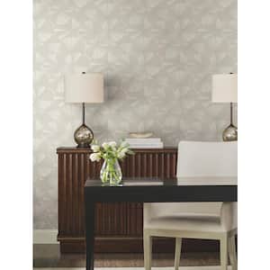 Layered Grey Lily Pads Wallpaper