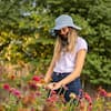 Women's 1-Size Country Blue Gardening Cooling Hat with UPF 50 Plus Sun  Protection