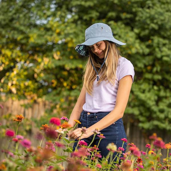 Women's 1-Size Country Blue Gardening Cooling Hat with UPF 50 Plus Sun  Protection