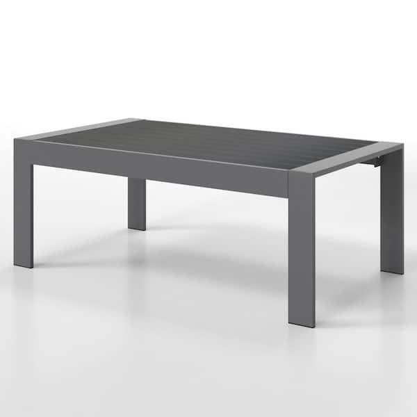 SUNVIVI Grey Aluminum Outdoor Coffee Table DKX204GR-11-HD