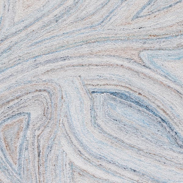 SAFAVIEH Abstract Beige/Blue 6 ft. x 6 ft. Abstract Beige/Blue Eclectic Square Area Rug