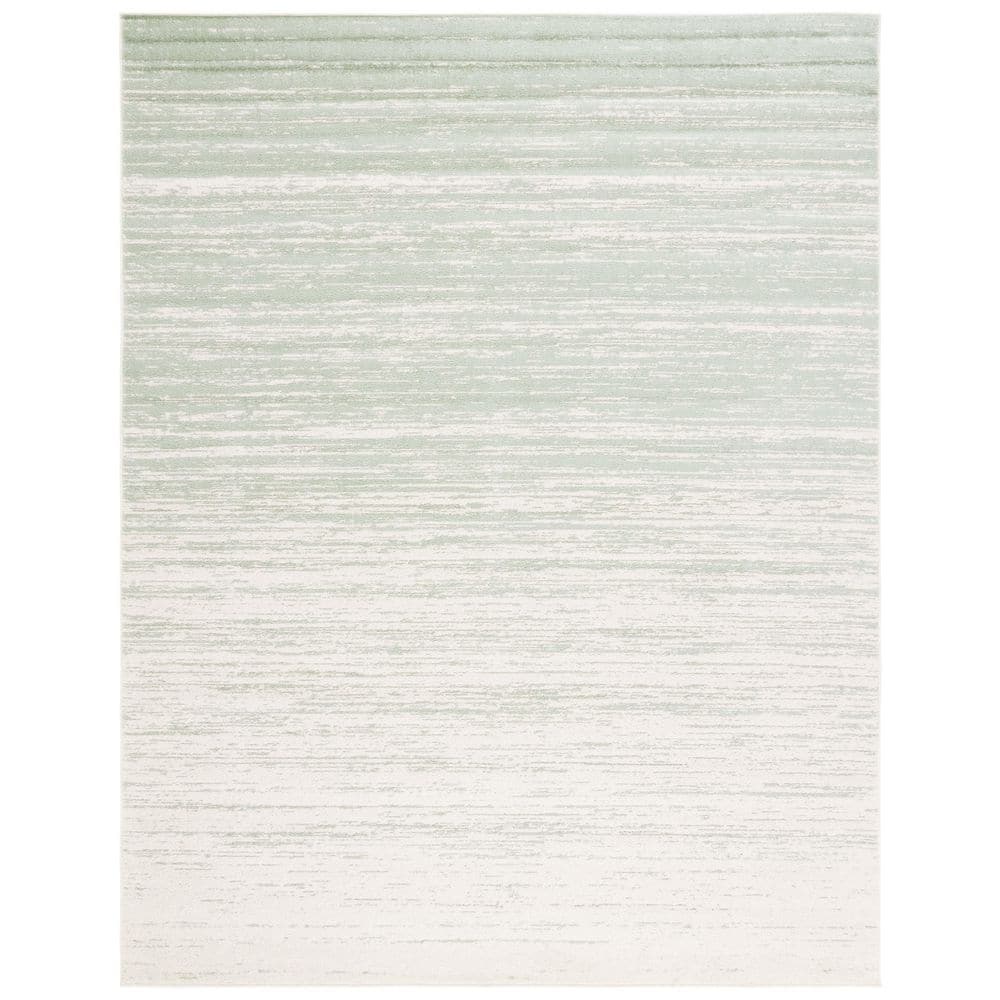 SAFAVIEH Adirondack Sage/Ivory Solid Color 11 ft. x 15 ft. Striped Area ...