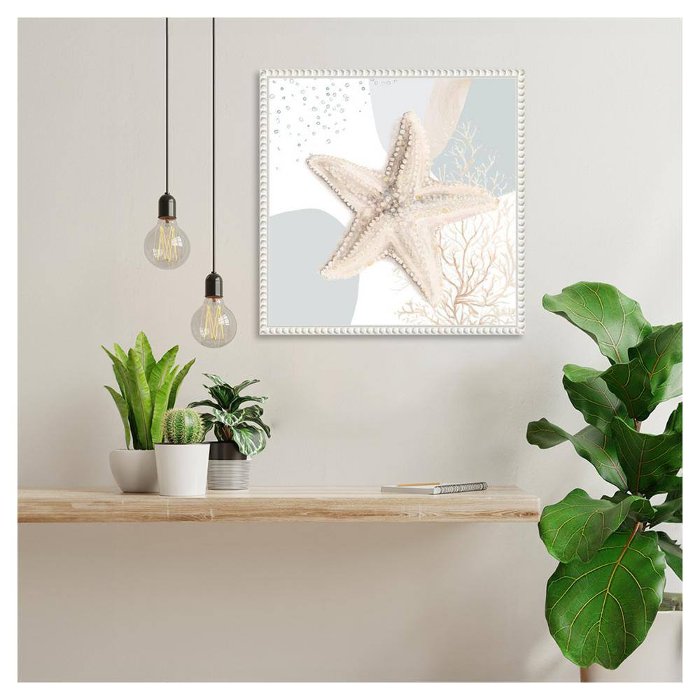 Ocean Oasis Bubbles Starfish Coastal Canvas Wall Art