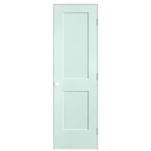 24 in. x 80 in. 2-Panel Logan Left-Hand Hollow Core Sea Glass Molded Composite Single Prehung Interior Door