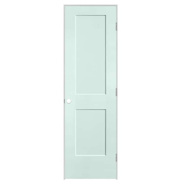Masonite 24 in. x 80 in. 2-Panel Logan Left-Hand Hollow Core Sea Glass Molded Composite Single Prehung Interior Door