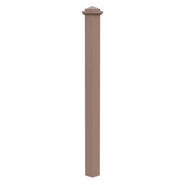 EVERMARK Stair Parts 4075 56 in. x 3-1/2 in. Unfinished Hard Maple Square Craftsman Solid Core Box Newel Post for Stair Remodel