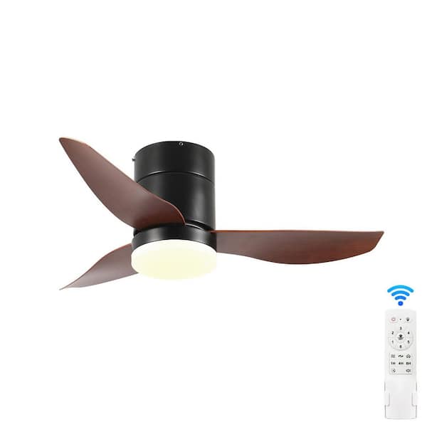 36 in. Brown Indoor Ceiling Fan with Light Remote Control, Quiet DC Motor 3 ABS Blade Ceiling Fans 6 Speed Levels