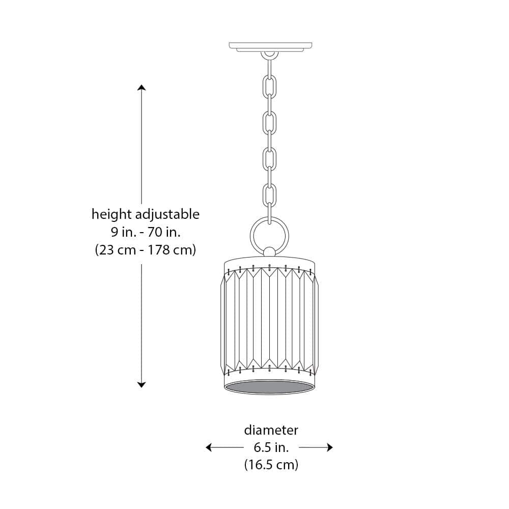 Elegant Bronze & Clear Glass Mini Pendant with Adjustable Chain
