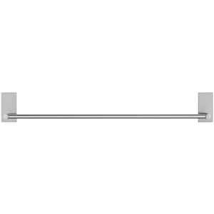 Bathroom 24-Inch Wall Mount No Drill Adhesive Towel Bar in Brushed Steel